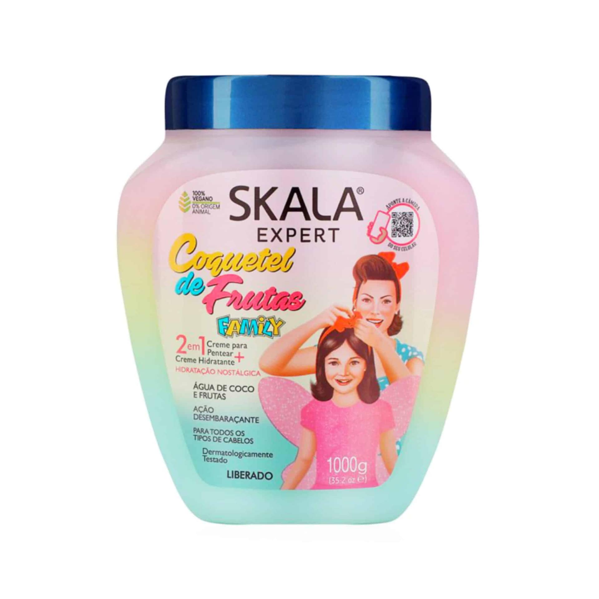 کرم مو و نرم‌کننده اسکالا مدل Skala Expert Cachos de Férias Family 2 in 1 حجم ۱۰۰۰ گرم